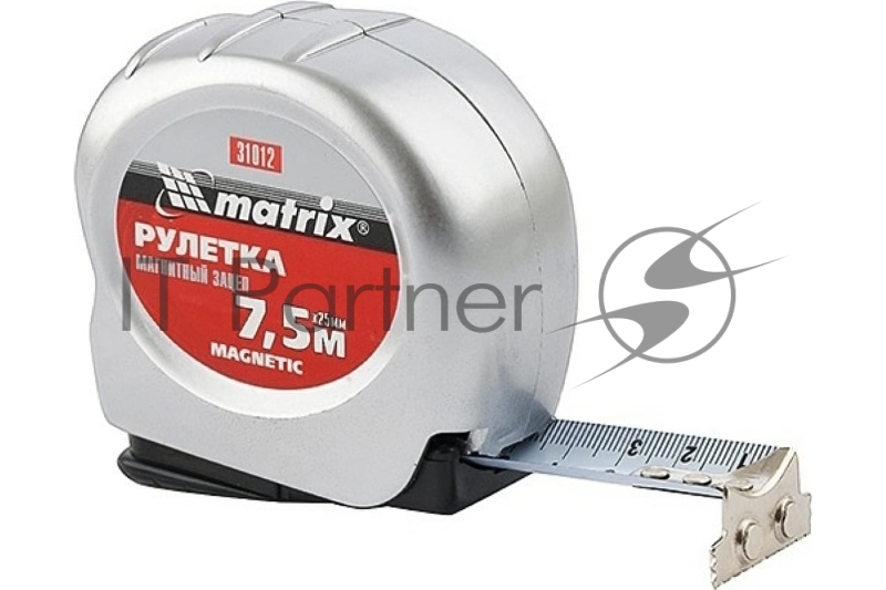 Рулетка Matrix Magnetic, 7,5 м х 25 мм, магнитный зацеп