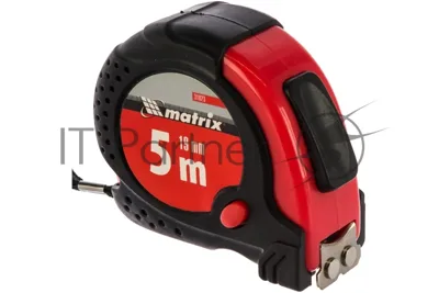 Рулетка Matrix Status magnet fixation, 5 м х 19 мм, обрезиненный корпус, зацеп с магнитом