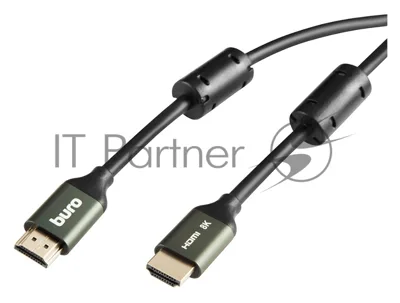 Кабель аудио-видео Buro HDMI (m)/HDMI (m) 3м. феррит.кольца позолоченные контакты черный