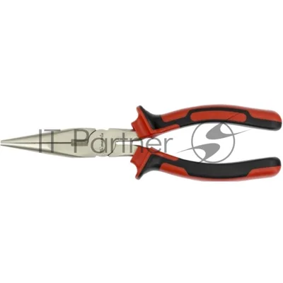Длинногубцы Matrix NICKEL 17168 200 мм, прямые никелированные, двухкомпонентные рукоятки