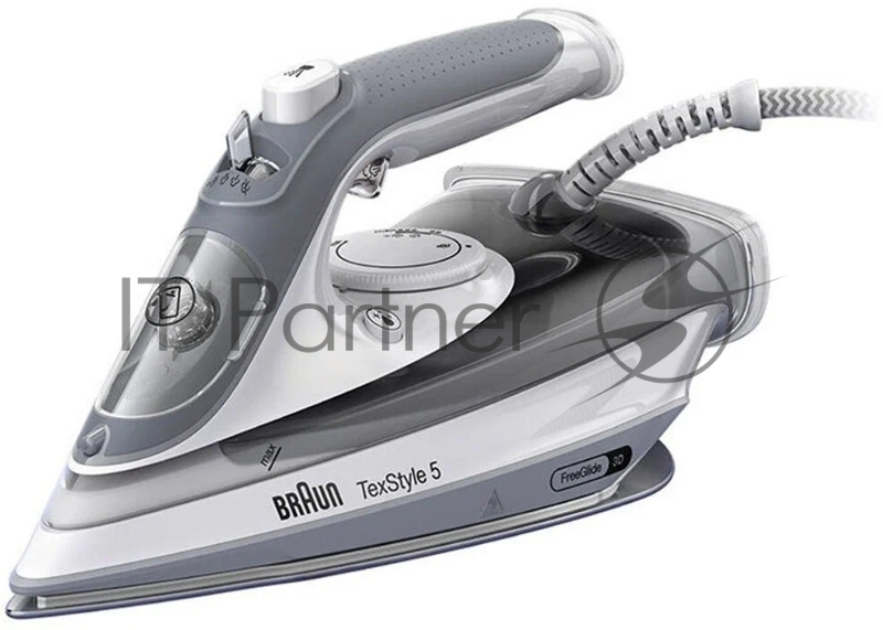 Утюг Braun SI5078GY белый/серый, 2800 Вт, 50 г/мин, 210 г/мин, 300 мл