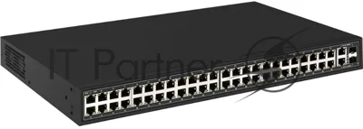 Коммутатор OSNOVO SW-64822(700W), 48×100 Мбит/с PoE + 2×1 Гбит/с Combo (SFP/RJ-45), неуправляемый
