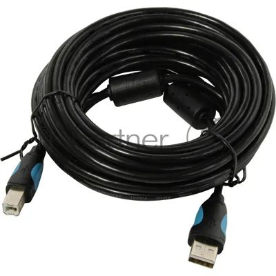 Кабель Vention USB 2.0 AM/BM - 8м. Черный Кабель Vention USB 2.0 AM/BM - 8м. Черный