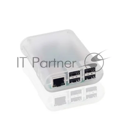 Корпус ACD Transparent RA076 ABS Plastic Injection Molding case with Stripe for Raspberry Pi 3 B (прозрачный, овальный на винтах)(RASP1795)