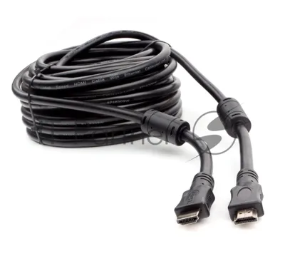 Кабель HDMI Cablexpert CCF2-HDMI4-15M, 19M/19M, v2.0, медь, позол.разъемы, экран, 2 фер.кольца, 15м, черный, пакет