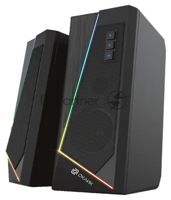 Акустическая система Oklick OK-125 2.0 черный 12Вт