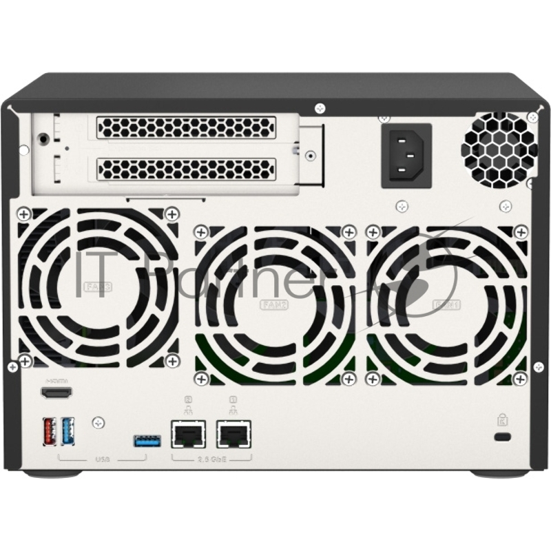 Сетевое хранилище без дисков SMB QNAP TVS-675-8G NAS, 6-tray w/o HDD, 2xM.2 SSD Slot, 1xHDMI-port. CPU 8-сore 64-bit x86 KX-U6580 2.5 GHz, 8GB DDR4 (1 x 8GB) up to 64GB (2 x 32GB), 2x 2.5 Gigabit LAN