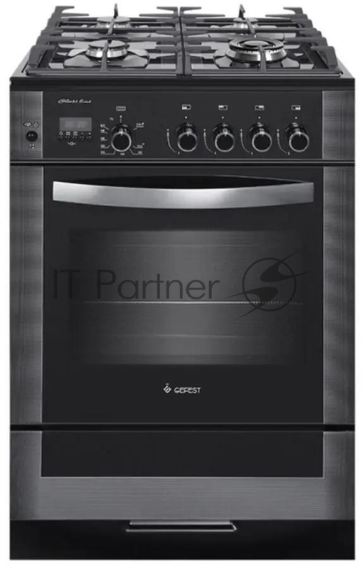 Плита газовая Gefest ПГ 6500-04 0244 черный, конфорок 4 шт, духовка 52 л, 60 см x 85 см x 60 см