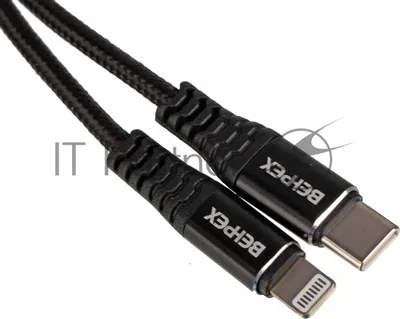 Кабель PD quick charge USB Type-C (m)-Lightning (m) 2м черный