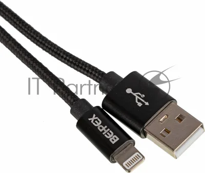 Кабель USB (m)-Lightning (m) 1м черный