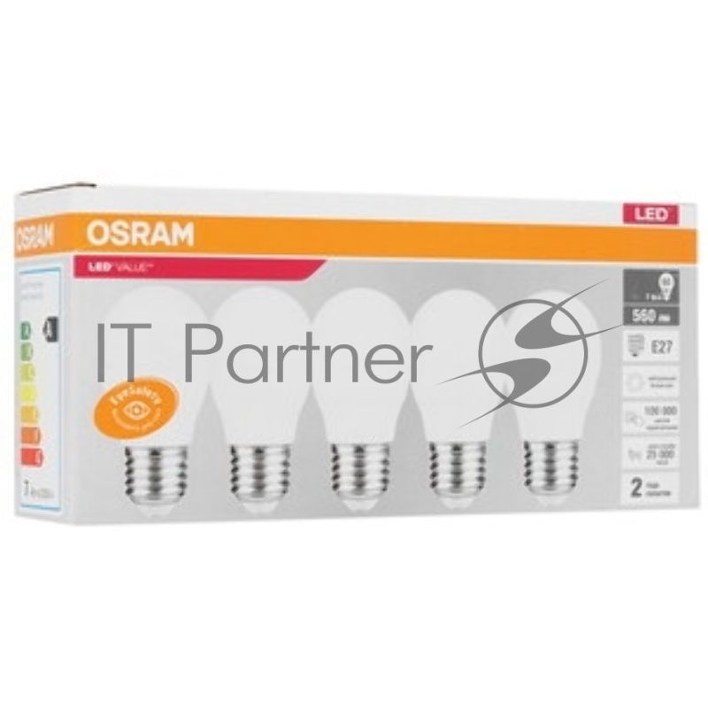 Лампа светодиодная LED Value LVCLP60 7SW/840 шар матовая E27 230В 10х1 RU OSRAM 4058075579835