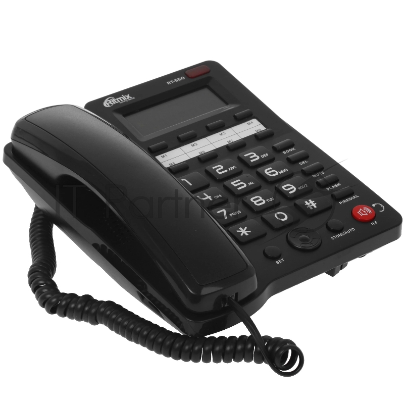 Телефон проводной Ritmix RT-550 черный