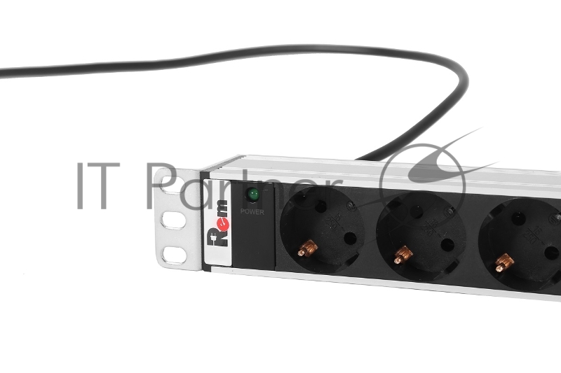 Верт. блок розеток Rem-16 с инд., 25 Shuko, 16A, алюм., 42-48U, шнур 3 м