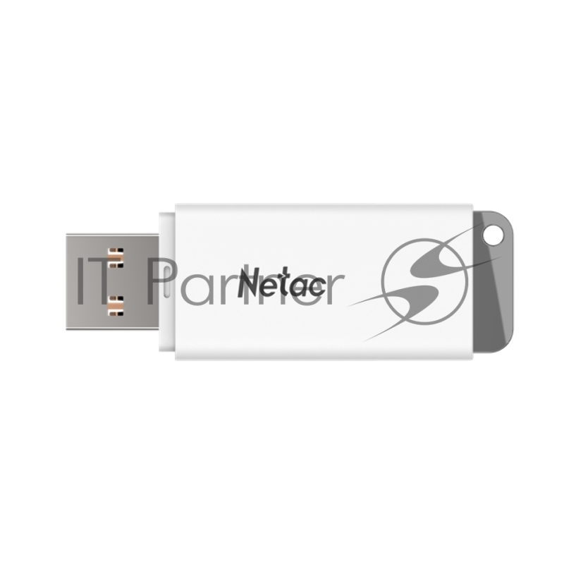 Флешка USB Netac U185 128Gb NT03U185N-128G-20WH, USB 2.0, с колпачком, пластиковая белая