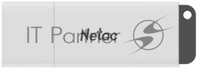 Флешка USB Netac U185 (NT03U185N-256G-30WH), 256Gb, USB 3.0, R/W 100/25, белый/серый