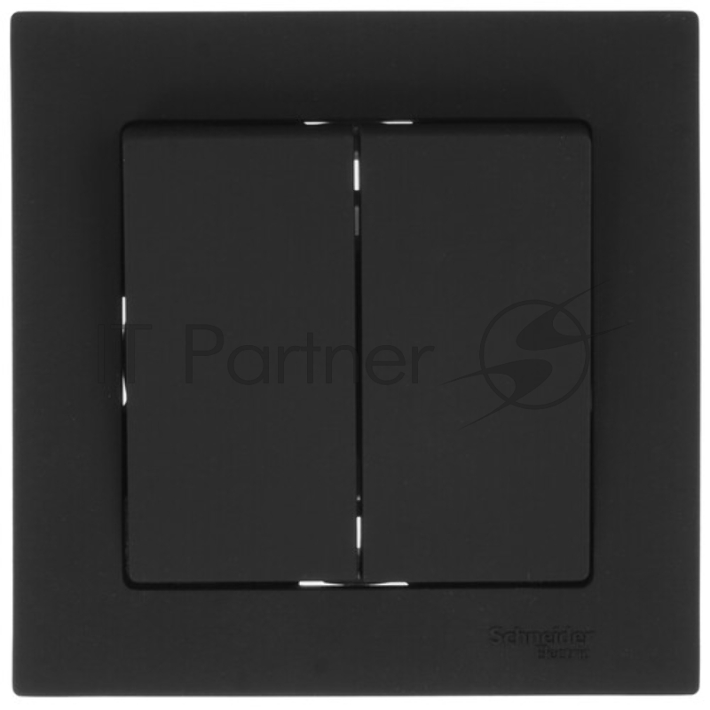 Выключатель 2-кл. СП AtlasDesign 10А IP20 (сх. 5) 10AX в сборе карбон SchE ATN001052