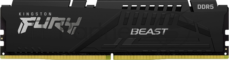 Оперативная память Kingston Fury Beast, DDR5, 16GB (1x16 GB), 5200 MHz, CL40, DIMM, с радиатором, черный