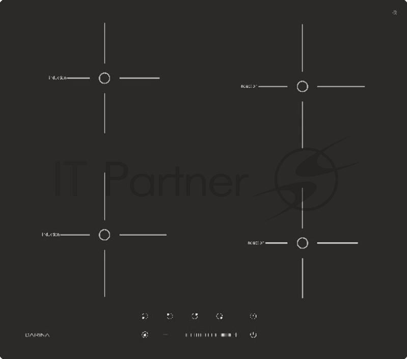 Индукционная варочная поверхность Darina PL EI313 B, 4 конфорки, стеклокерамика, 7000 Вт