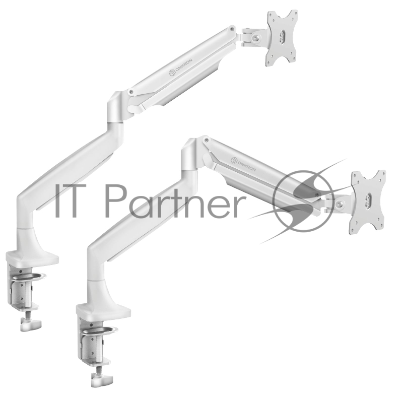 Кронштейн для мониторов ONKRON G100 белый 13"-32" макс.9кг настольный поворот и наклон верт.перемещ.
