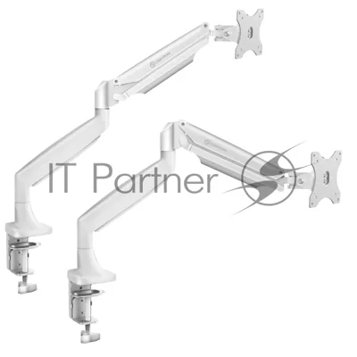 Кронштейн для мониторов ONKRON G100 белый 13"-32" макс.9кг настольный поворот и наклон верт.перемещ.