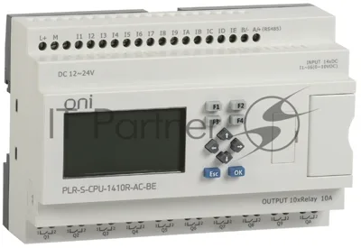 Реле логическое PLR-S. CPU1410(R) 220В AC с экраном ONI PLR-S-CPU-1410R-AC-BE