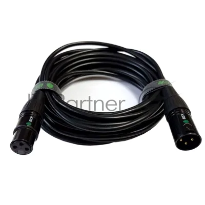 Кабель GCR 7.0m микрофонный XLR M/XLR F , черный, AL case черный, GCR-53374