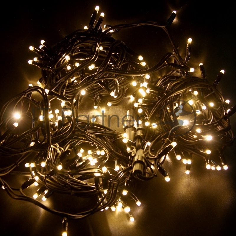 Гирлянда Neon-night "Дюраплей LED" 20 м, 200 LED, черный каучук, свечение теплое белое