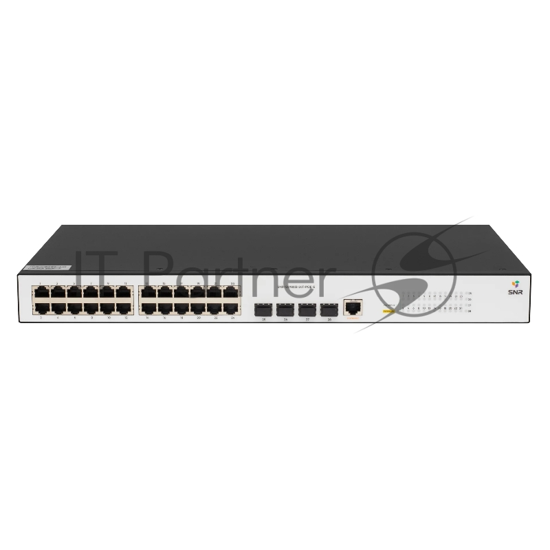 Коммутатор POE управляемый гигабитный уровня 2, 24 порта 10/100/1000Base-T с поддержкой PoE, 4 порта 100/1000BASE-X (SFP), бюджет POE 370W
