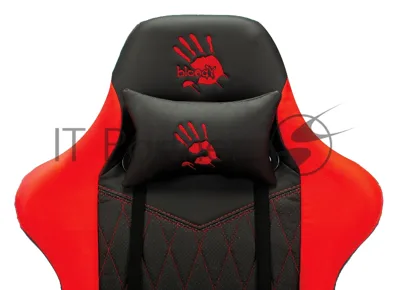 Кресло игровое A4Tech Bloody GC-870, черный/красный ромбик, эко.кожа, крестовина пластик