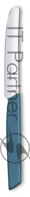 Нож кухонный Victorinox Swiss Modern (6.9006.112) стальной столовый лезв.110мм прямая заточка синий