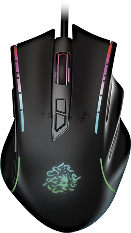 Мышь проводная Qumo Medusa M81 черный, 3200 dpi, USB, кнопки - 7