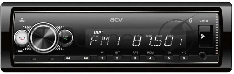 Автомагнитола ACV AVS-946BW, 1 DIN, Bluetooth, USB Type-A, AUX