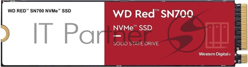 Накопитель SSD WD Red SN700 WDS200T1R0C, 2000Gb, PCIe 3.0 x4, M.2 2280, NVMe, R/W 3400/2900