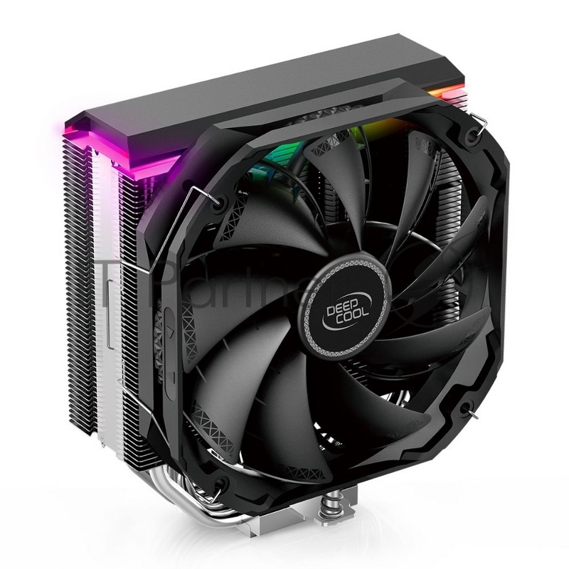 Кулер для процессора DEEPCOOL AS500 черный, 140 мм, алюминий/медь, 1200 об/мин, 26 дБ, 4 pin, 220 Вт, 164 мм