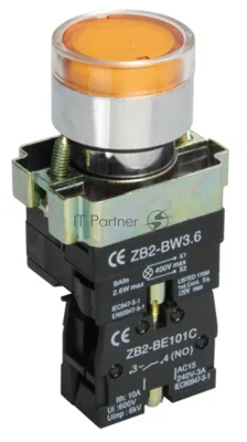 Кнопка управления LAY5-BW3561 IEK BBT50-BW-K05 с подсветкой желтый 1з
