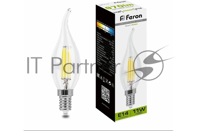 Лампа светодиодная Feron LB-714 11W 230V E14 4000K прозрачная