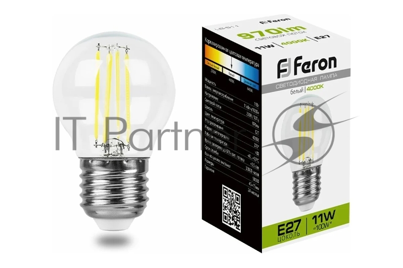 Лампа светодиодная Feron LB-511 11W 230V E27 4000K прозрачная