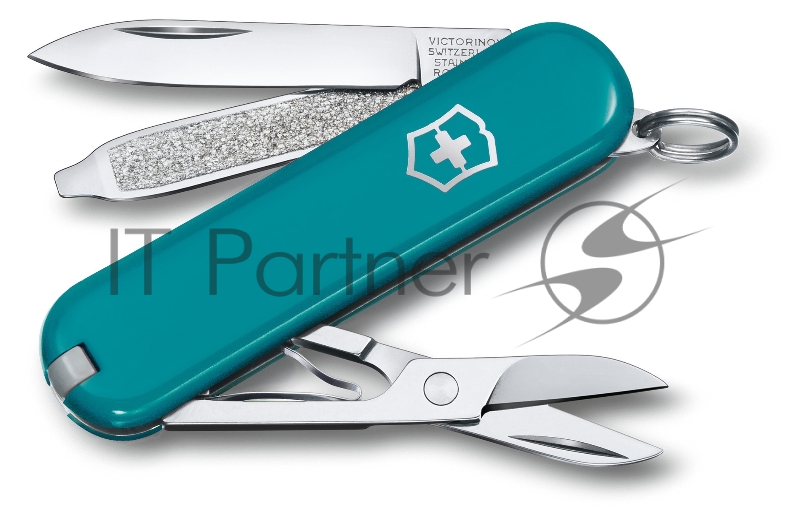 Нож перочинный Victorinox Classic Mountain Lake (0.6223.23G) 58мм 7 функций карт.коробка