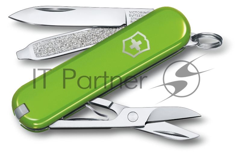 Нож перочинный Victorinox Classic Smashed Avocado (0.6223.43G) 58мм 7функц. карт.коробка