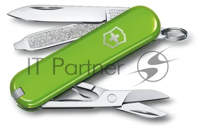 Нож перочинный Victorinox Classic Smashed Avocado (0.6223.43G) 58мм 7функц. карт.коробка