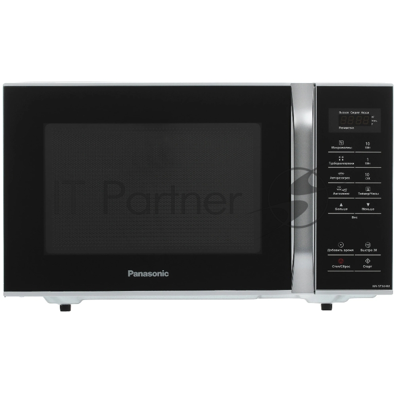Микроволновая печь Panasonic NN-ST34HMZPE серебристый/черный, 25 л, 800 Вт, переключатели - сенсор