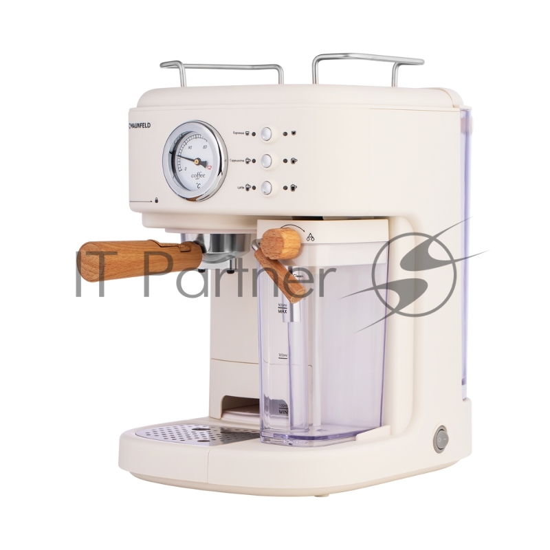 Кофеварка рожковая Maunfeld MF-737BG PRO бежевый, исп. кофе - молотый, 1.5 л, 1250 Вт, 15 бар