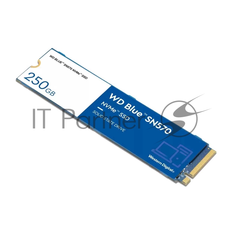 Накопитель SSD WD 250Gb, PCIe 3.0 x4, M.2 2280, Blue SN570 NVMe, R/W 3300/1200