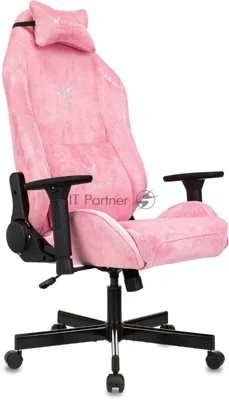 Кресло Knight N1 Fabric розовый, велюр, 120 кг, механизм качания