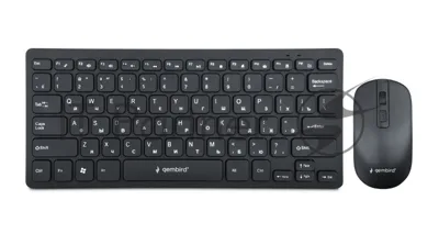Комплект клавиатура+мышь Gembird KBS-9100 беспроводной, USB, 1600 DPI, чёрный