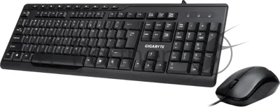 Комплект клавиатура+мышь Gigabyte GK-KM6300 проводной, USB, 1000 DPI, чёрный