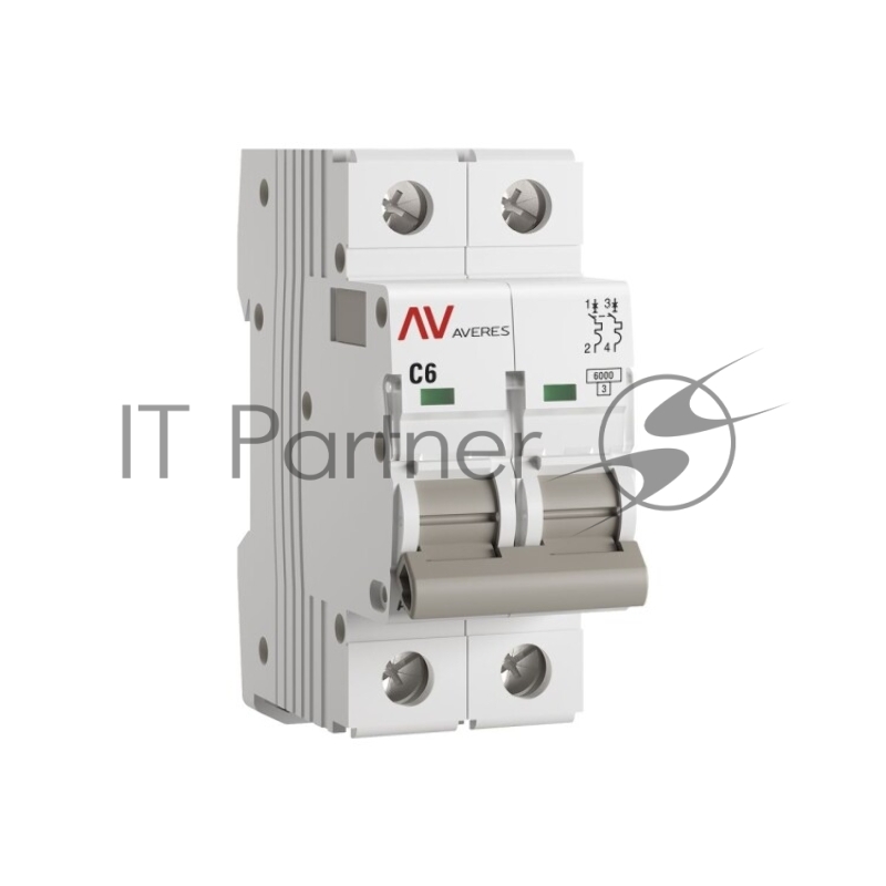 Выключатель автоматический Averes AV-6 2P 6A (C) 6kA
