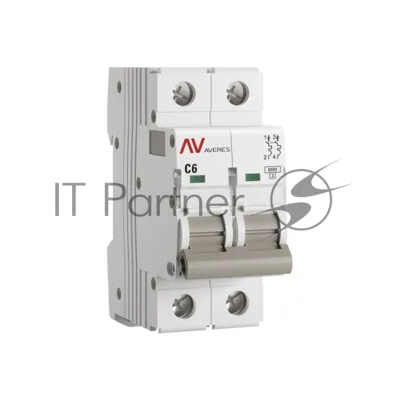 Выключатель автоматический Averes AV-6 2P 6A (C) 6kA