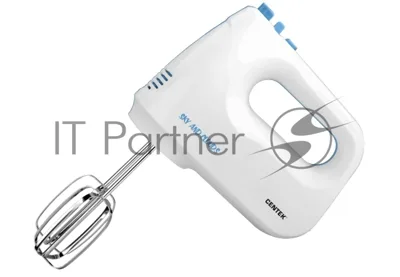Миксер Centek CT-1128 (бел/синий) 400Вт, 6 скоростей + турбо, взбивание /замешивание, эколог. корпус