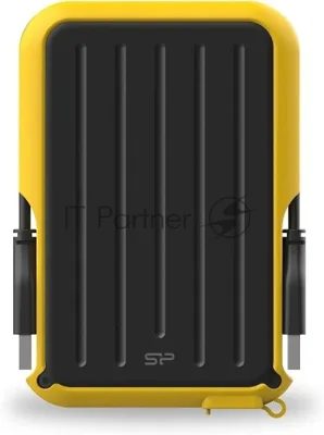 Внешний HDD 2.5" 2.0Tb Silicon Power Armor A66 SP020TbPHD66SS3Y черно-желтый (USB3.2, прорезиненный, противоударный MIL-STD-810G, пыле-влагозащищенный IPX4)